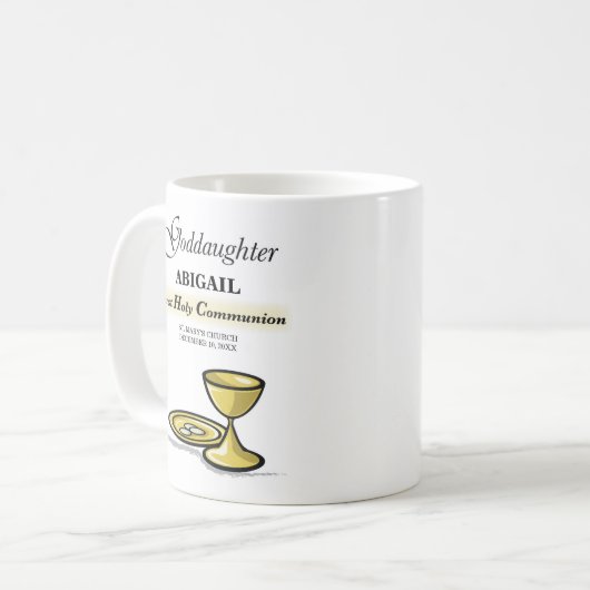 , Goddochter First Communion Chalice Koffiemok (Voorkant links)