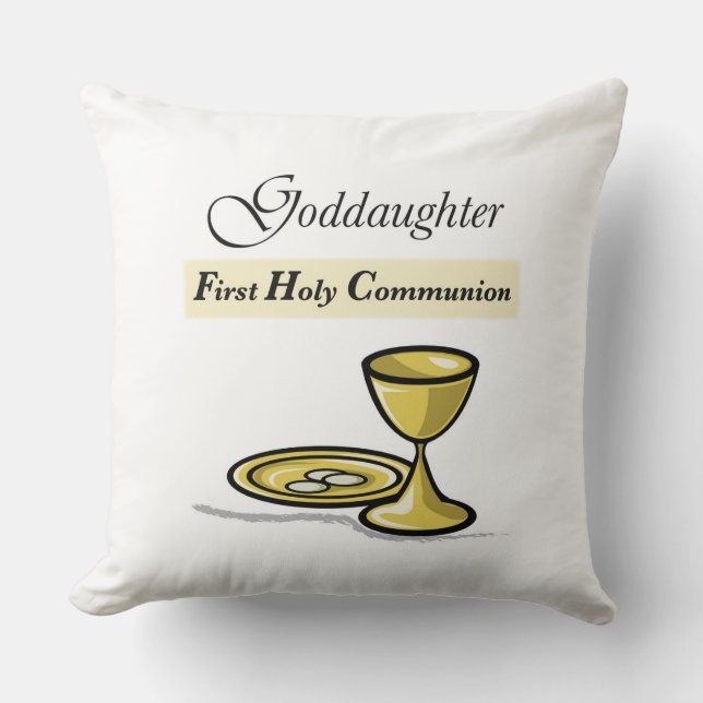 , Goddochter First Communion Chalice Kussen (Voorkant)