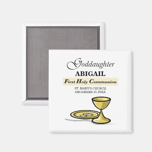 , Goddochter First Communion Chalice Magneet (Voorkant / Achterkant)