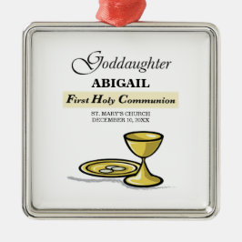 , Goddochter First Communion Chalice Metalen Ornament