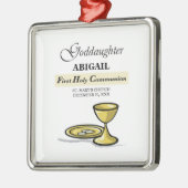 , Goddochter First Communion Chalice Metalen Ornament (Links)