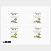 , Goddochter First Communion Chalice Rechthoekige Sticker (Vel)