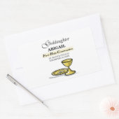 , Goddochter First Communion Chalice Rechthoekige Sticker (Envelop)