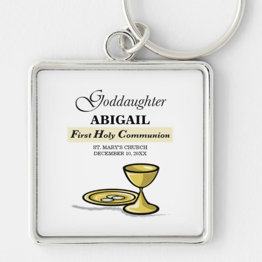 , Goddochter First Communion Chalice Sleutelhanger (Voorkant)