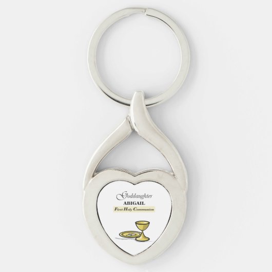 , Goddochter First Communion Chalice Sleutelhanger (Voorkant)
