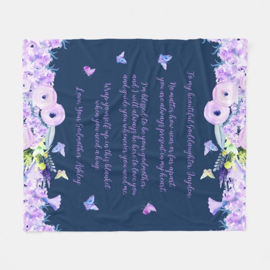 Goddochter Fleece Blanket (Voorkant (Horizontaal))