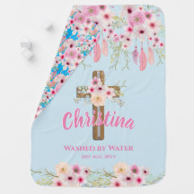Goddochter Floral Boho Girls BAPTISM CHRISTENING