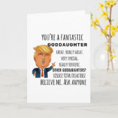 Goddochter Funny Birthday Gift Best Cadeau Kaart (Gele Bloem)