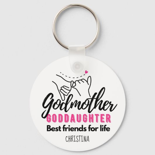Goddochter Gift - Godmoeder Beste vrienden voor he Sleutelhanger (Voorkant)