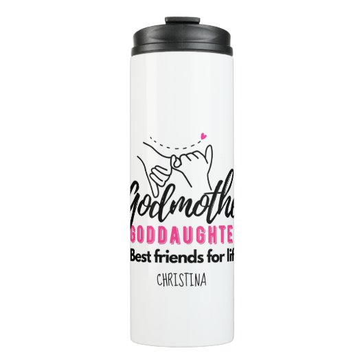 Goddochter Gift - Godmoeder Beste vrienden voor he Thermosbeker (Voorkant)