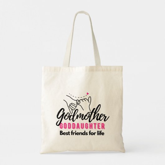 Goddochter Gift - Godmoeder Beste vrienden voor he Tote Bag (Achterkant)