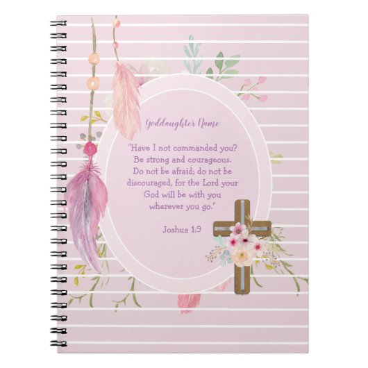 Goddochter Gift Motivatie Words Personalized Notitieboek (Voorkant)