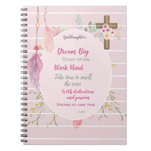 Goddochter Gift Motivatie Words Personalized Notitieboek