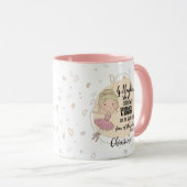 Goddochter Gift QUOTE Proverb Blonde BALLERINA Mok (Voorkant rechts)