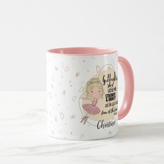 Goddochter Gift QUOTE Proverb Blonde BALLERINA Mok (Voorkant rechts)