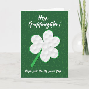 Goddochter Golf Sports St. Patrick's Day Shamrock Kaart