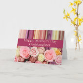 Goddochter Happy Moederdag roos kaart (Gele Bloem)