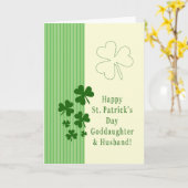 Goddochter & Husband Happy St. Patrick's Day Kaart (Gele Bloem)