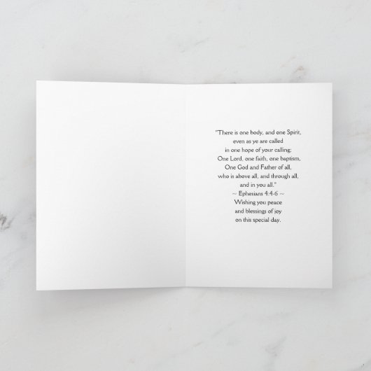 Goddochter Jubileum van Baptism Dove en Cross Kaart (Binnen)