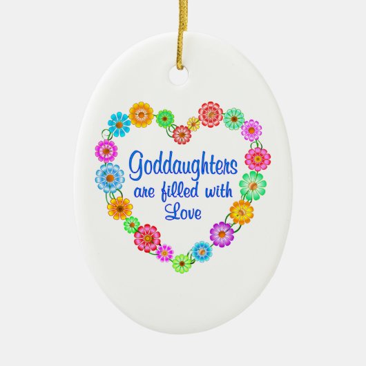 Goddochter Love Keramisch Ornament (Voorkant)