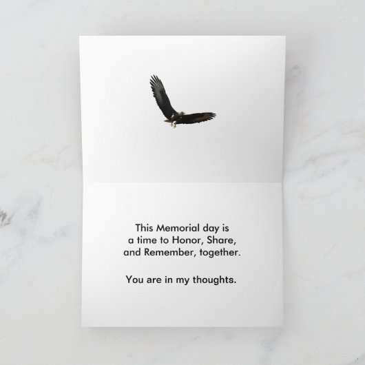 Goddochter Memorial Day met een kale adelaar Kaart (Binnen)