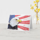 Goddochter Memorial Day met een kale adelaar Kaart (Gele Bloem)