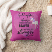Goddochter Motivatie Spreuk Eenhoorn Roze  Kussen (Deken)