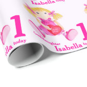 Goddochter naam rag pop art. 1 e verjaardagsrap cadeaupapier (Rol Hoek)