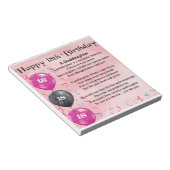 Goddochter Poem - 18e verjaardag Notitieblok (Schuin)