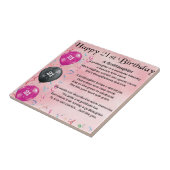 Goddochter Poem - 21e Birthday Design Tegeltje (Zijkant)