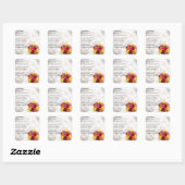 Goddochter Poem - Flowers Design Vierkante Sticker (Vel)