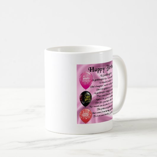 Goddochter Poem - Happy Birthday Koffiemok (Voorkant rechts)