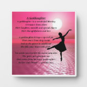 Goddochter Poem Plaque - Ballerina Design Fotoplaat (Voorkant)