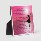 Goddochter Poem Plaque - Ballerina Design Fotoplaat (Voorkant)