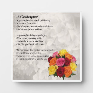 Goddochter Poem Plaque - Drijfwerk Fotoplaat