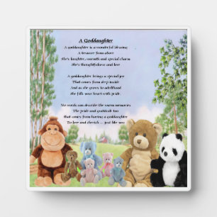 Goddochter Poem Plaque - Keukenspeelgoed Fotoplaat