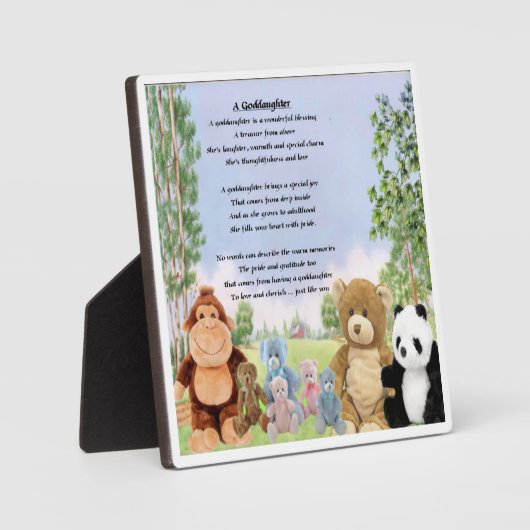 Goddochter Poem Plaque - Keukenspeelgoed Fotoplaat (Voorkant)