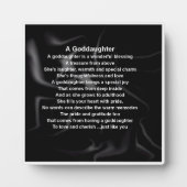 Goddochter Poem Plaque - ontwerp zwarte zijde Fotoplaat (Voorkant)