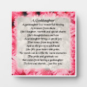 Goddochter Poem Plaque - Roze Floral design Fotoplaat (Voorkant)