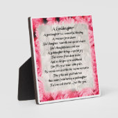 Goddochter Poem Plaque - Roze Floral design Fotoplaat (Voorkant)