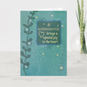 Goddochter Religieuze Birthday Hand Drawn Kijk Kaart