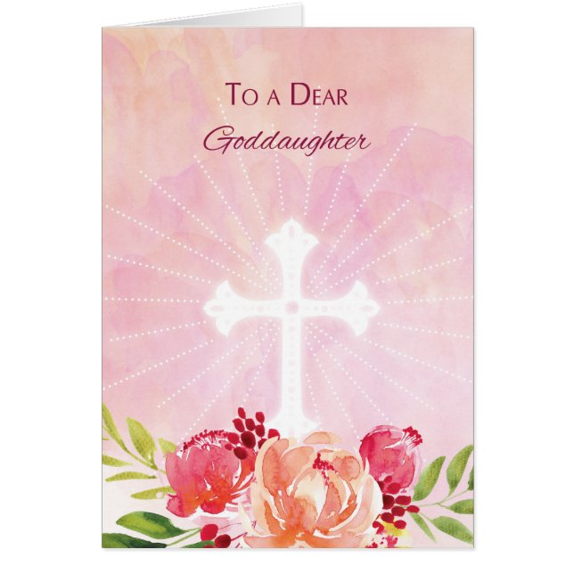 Goddochter Religieuze Pasgeborenen Waterverf (Voorkant)