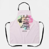 Goddochter Sweet16 Quote Gift Braver Stronger Schort (Voorkant)