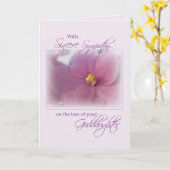 Goddochter, sympathie, Lila Kaart (Gele Bloem)