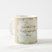 Goddochter Vintage Kunst Engel Gepersonaliseerd Koffiemok (Voorkant links)