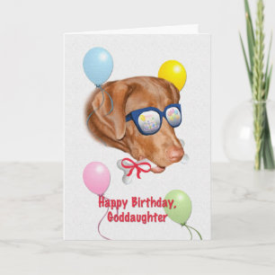 Goddochter's Birthday Card met Labrador Retrieve Kaart