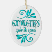 Goddochters maken het leven speciaal keramisch ornament (Rechts)