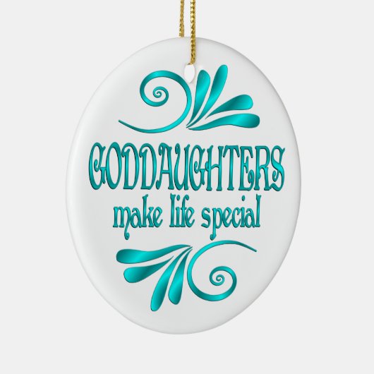 Goddochters maken het leven speciaal keramisch ornament (Rechts)