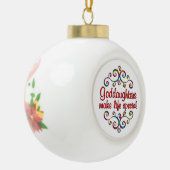 Goddochters maken het leven speciaal keramische bal ornament (Links)