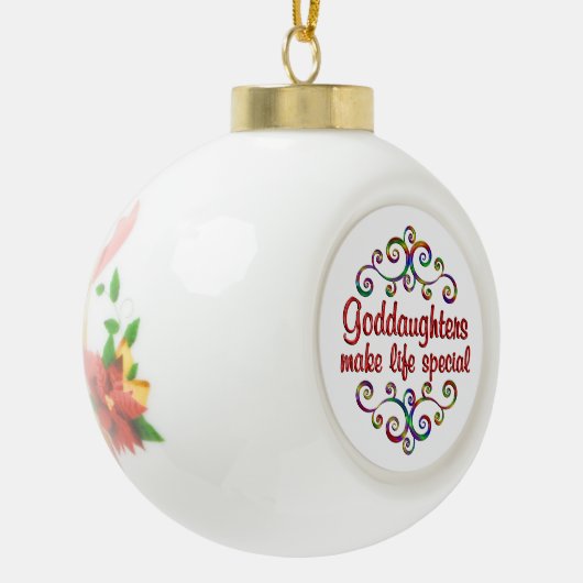 Goddochters maken het leven speciaal keramische bal ornament (Links)